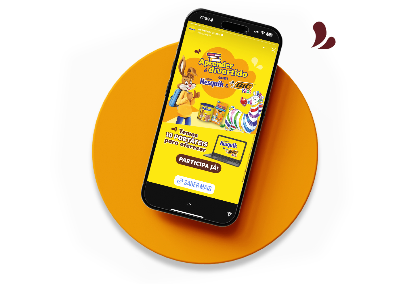 Nesquik and Bic point-of-sale material detail